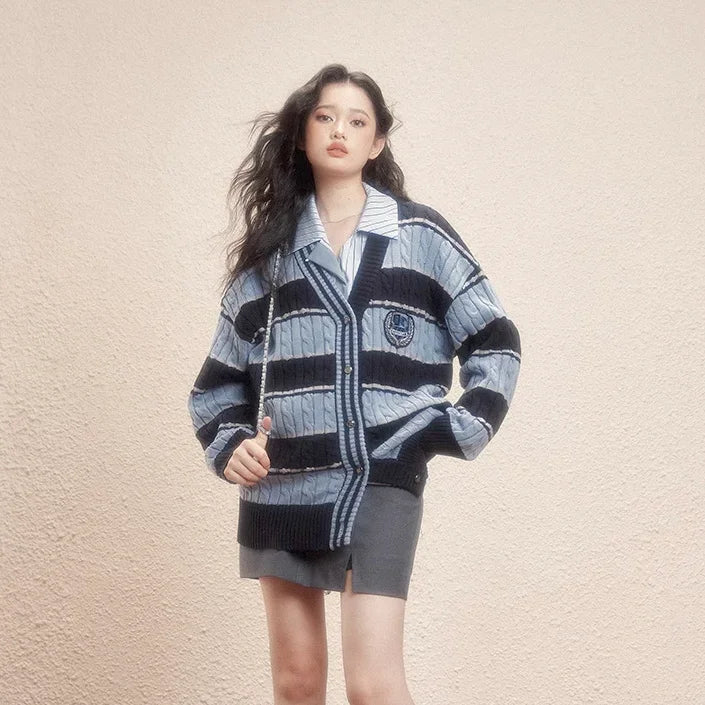 Womens Vintage Korean Style Thick Loose Winter Sweaters