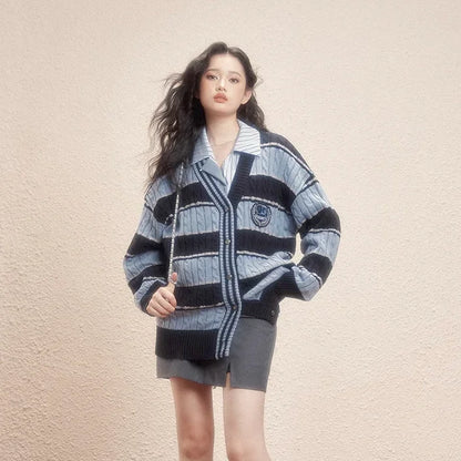 Womens Vintage Korean Style Thick Loose Winter Sweaters