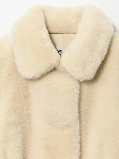 Fluffy Thick Faux Fur Overcoat For Women