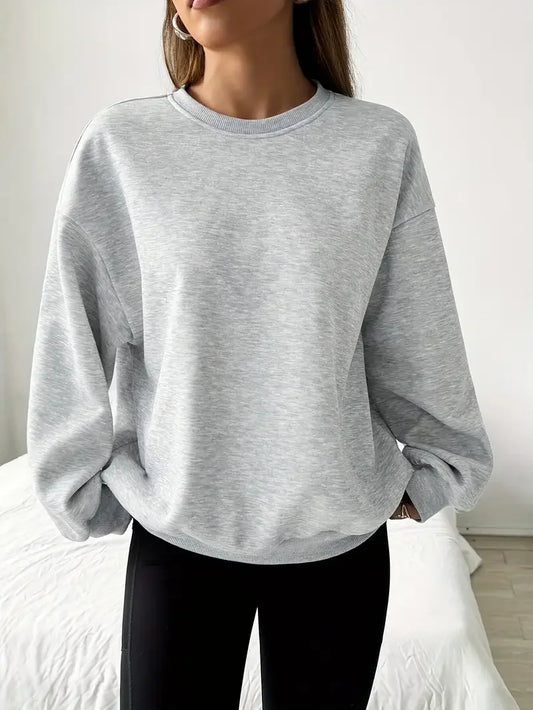 Unisex Basic Fleece Oversized Crewneck Sweatshirts
