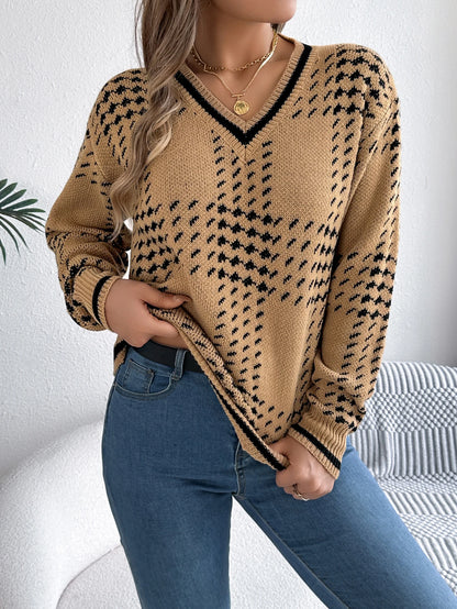 Women Trendy V Neck Sweaters