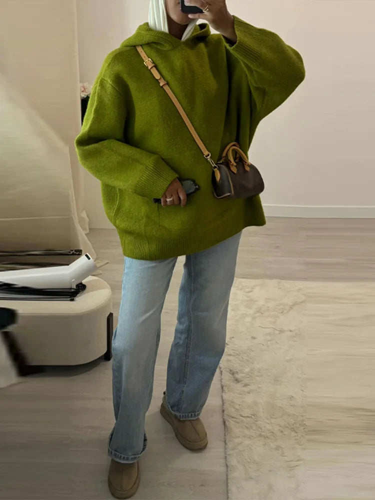 2025 Mens Fleece Sweater Long Sleeve Warm Loose Fit Pullover Multi Color Printed Korean Fashion