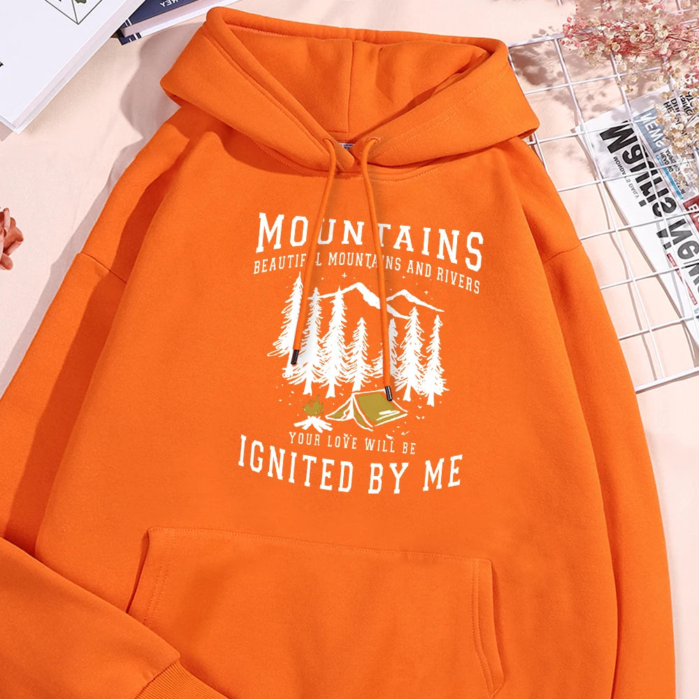 North Carolina Great Smoky Mountains Printed Cotton Hoodies