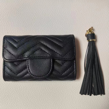 Women S Leaf Tassel Decoration Coin Wallets