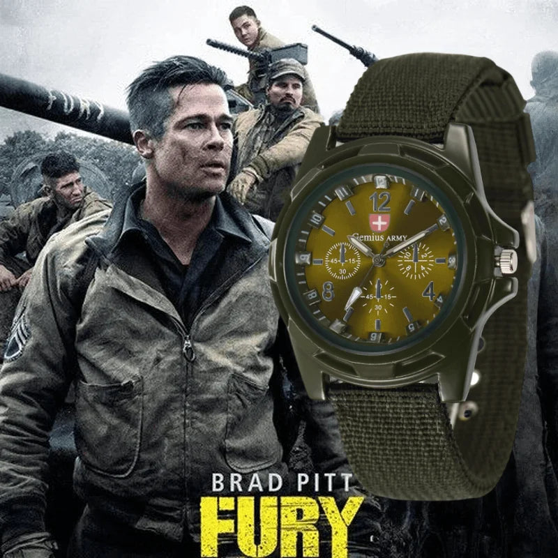 Mens Casual Green Analog Military Watches
