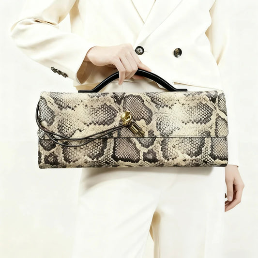 Luxury Snake Skin Style Designer Handbags For Women