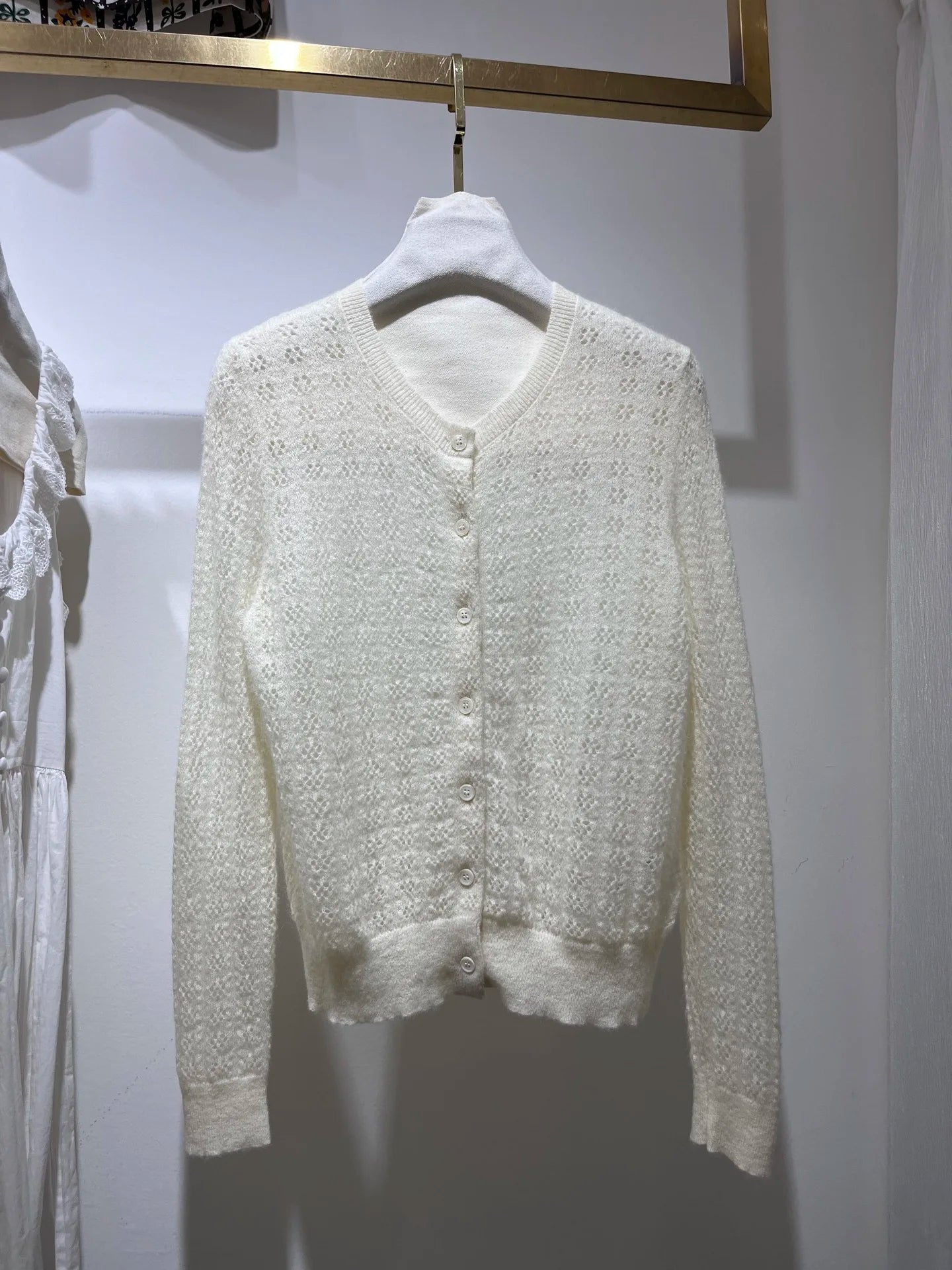 Effortless Breeze: The Delicate Open-Knit Cardigan