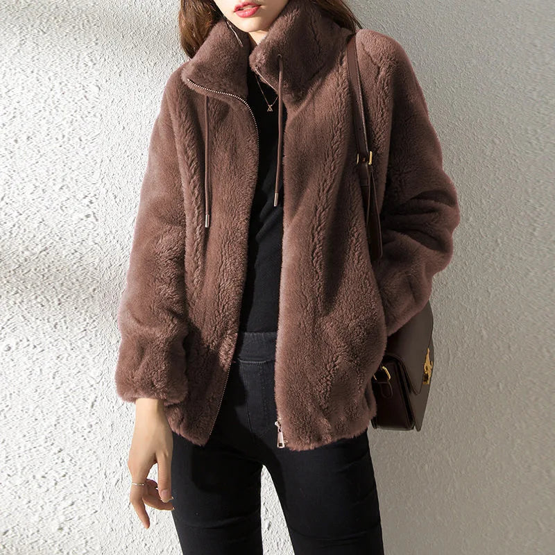 Luxury Warm Both Side Wearable Womens Long Wool Coats