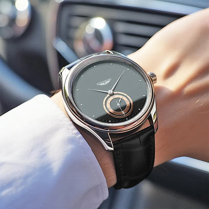 Mens Casual Classic Numeral Gold Analog Watches
