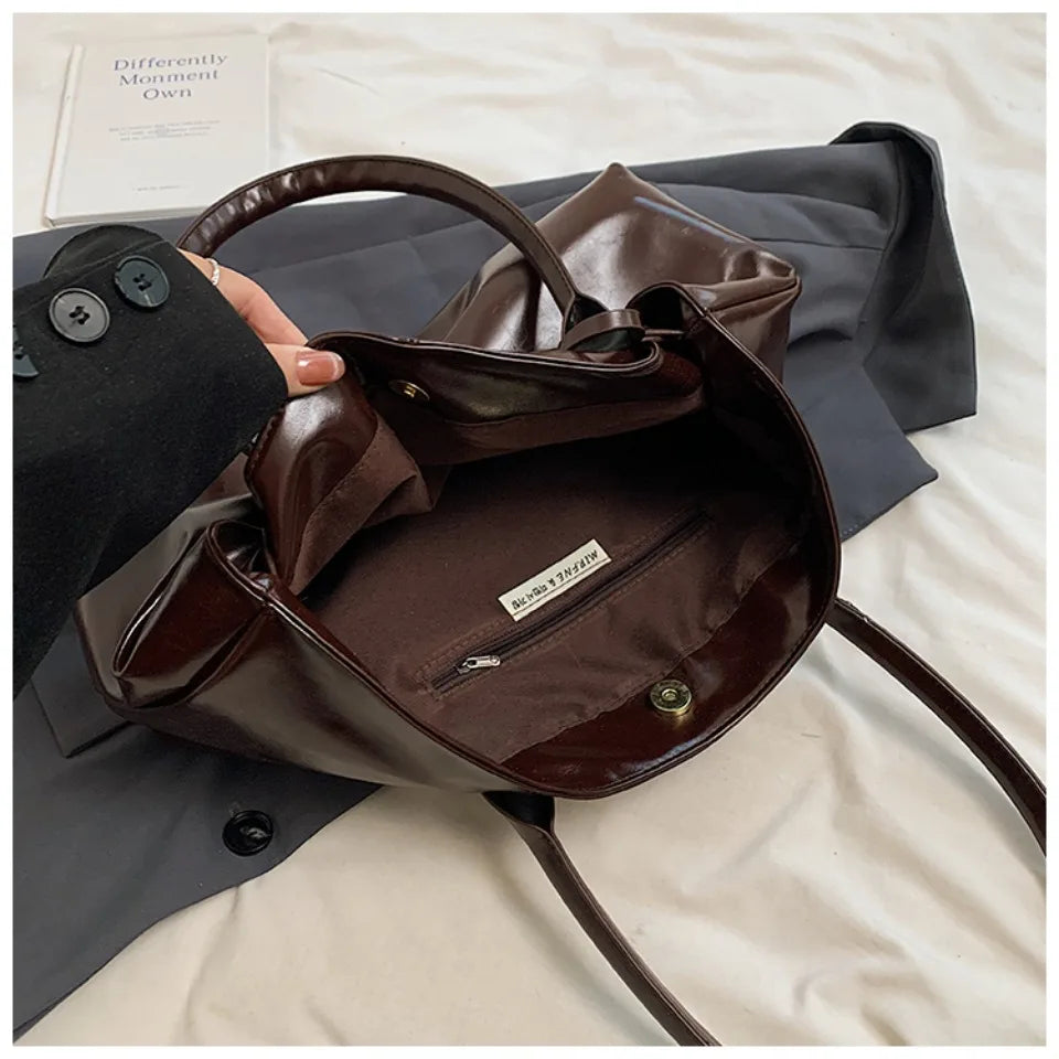 Oil Wax Leather Bucket Bags