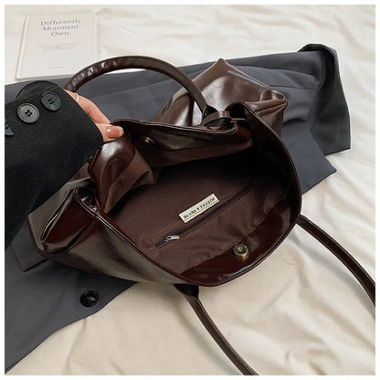 Oil Wax Leather Bucket Bags