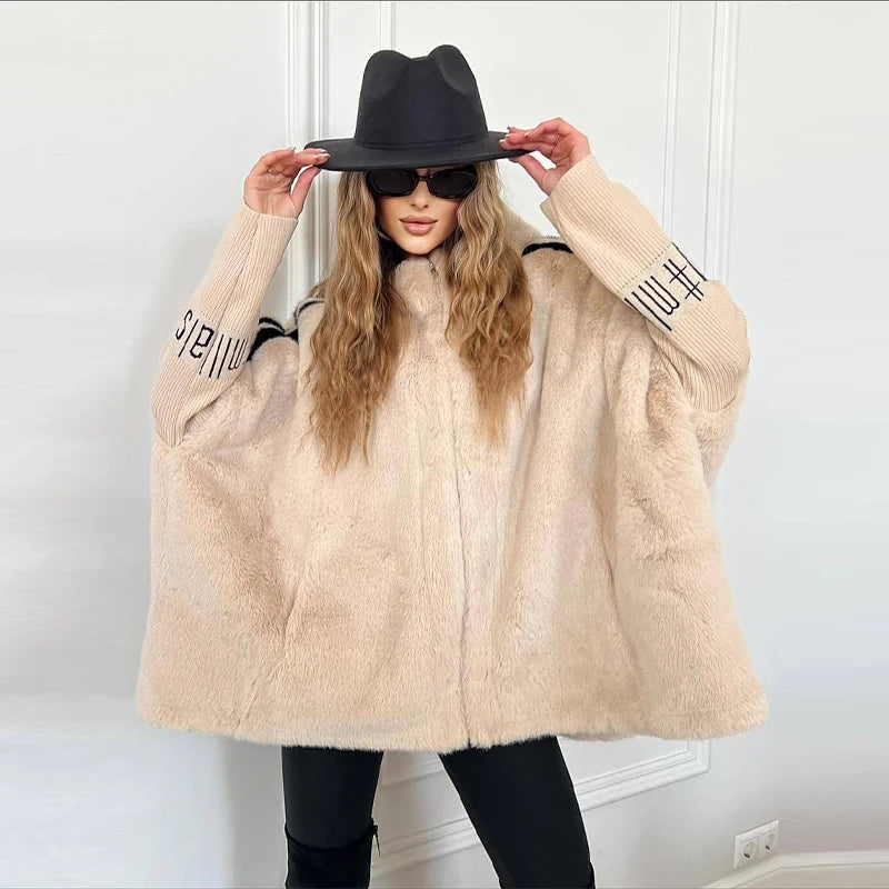 Furry Hooded Wool Winter Coats