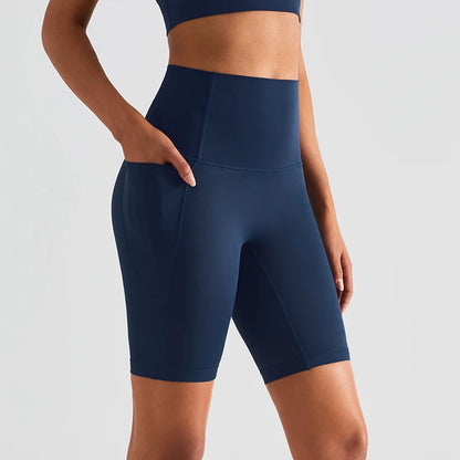 High Waist Women Solid Color Soft Workout Gym Sports Short