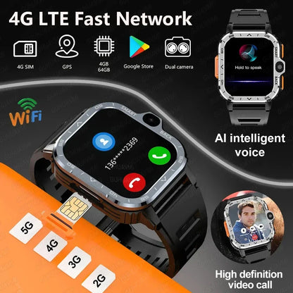 4 Core Cpu 8Gb 16Gb Rom Capacity Sim Card Supported Android Smartwatches For Students Kids