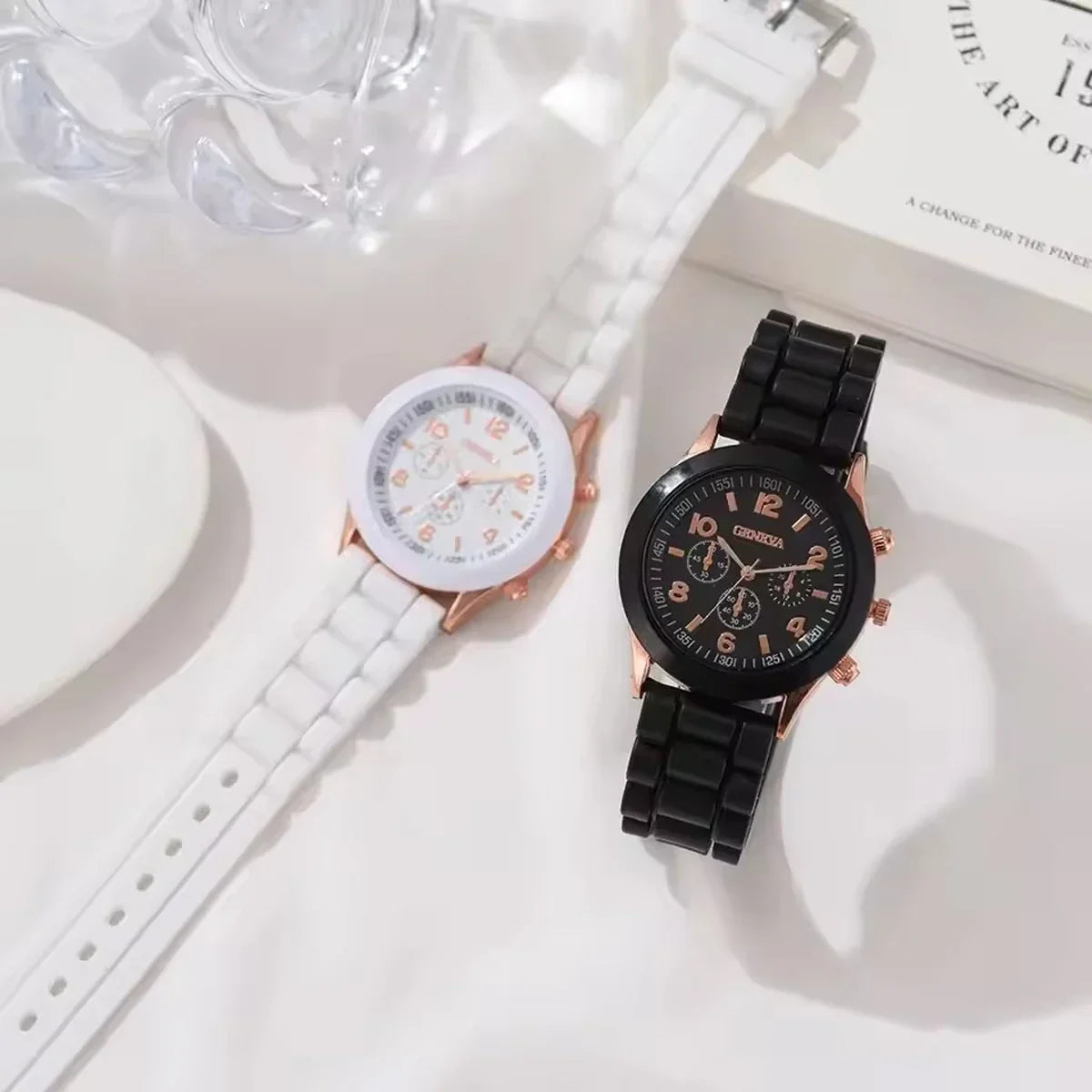 Crocodile Style Quartz Watches Unisex Casual Silicone Bands