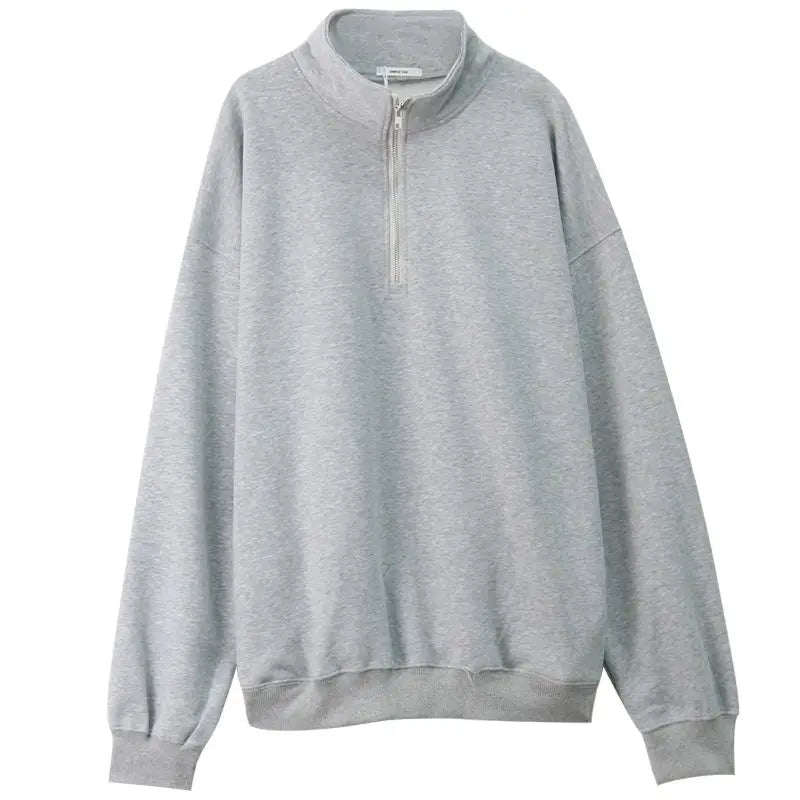 New Loose Fit Gray Winter Hoodies