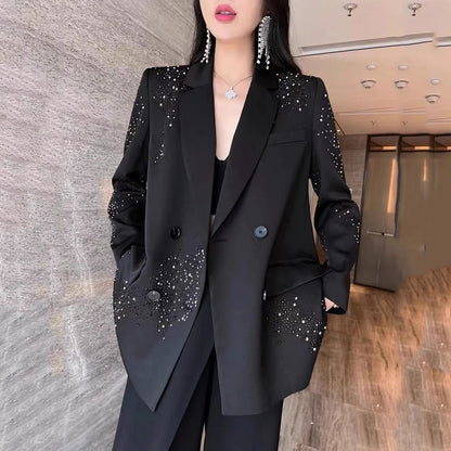 Luxury Rhinestone Design Blazer Jackets