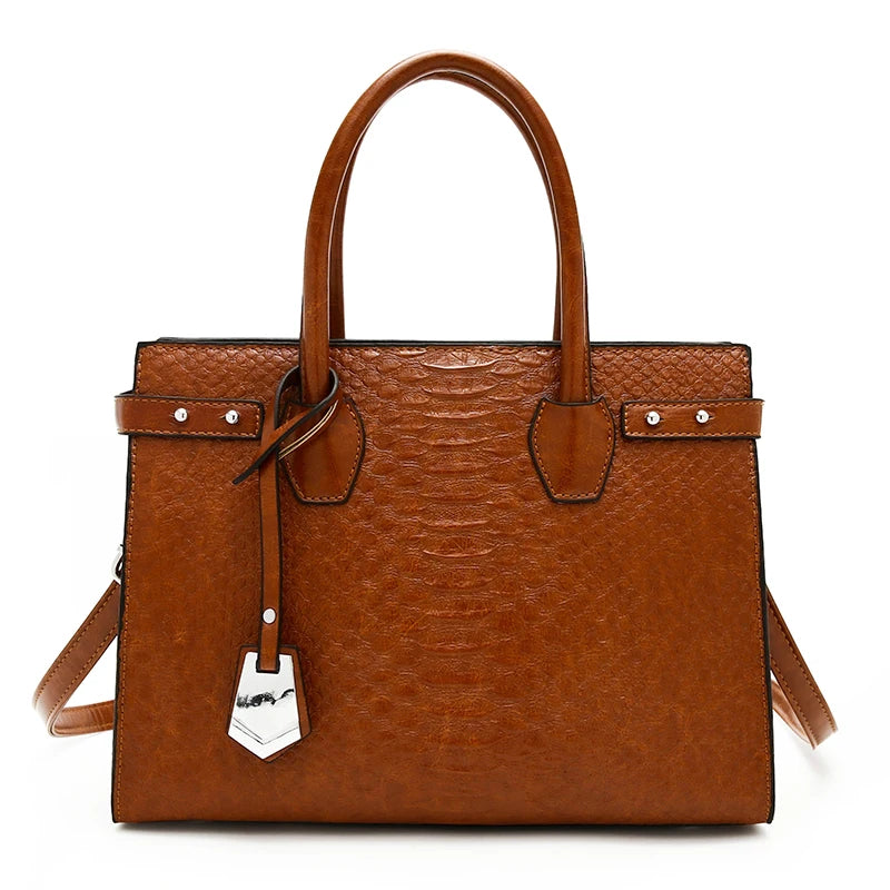 Genuine Leather Flap Cover Luxury Handbags For Women