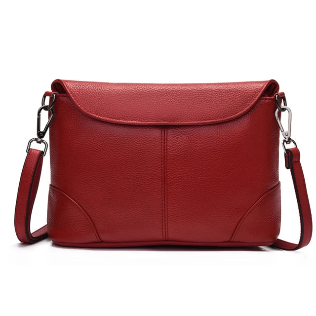 Genuine Leather Flap Cover Luxury Handbags For Women