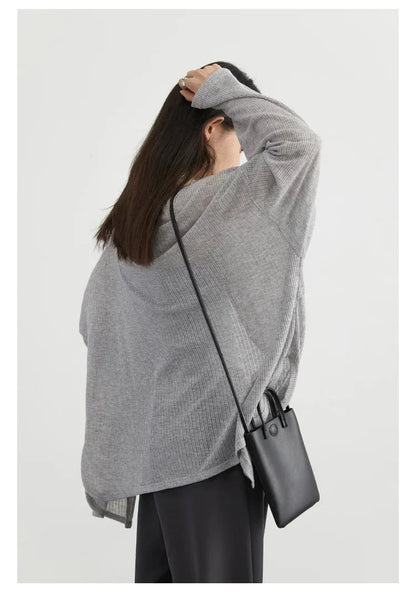 Lightweight V-Neck Knit Cardigan for Women – 2025 Spring & Summer