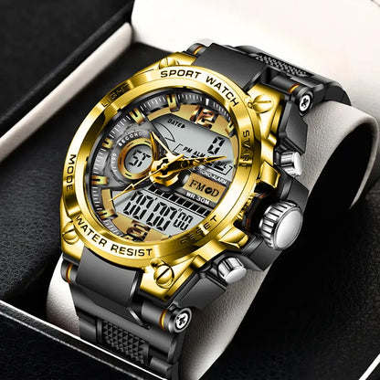 Mens Casual Muscular Sport Digital Analog Watch