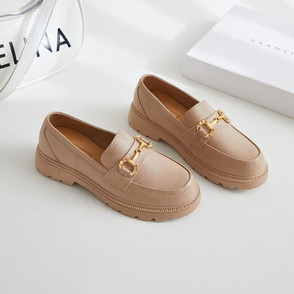 New Platform Heels British Style Autumn Women Loafers Shoes