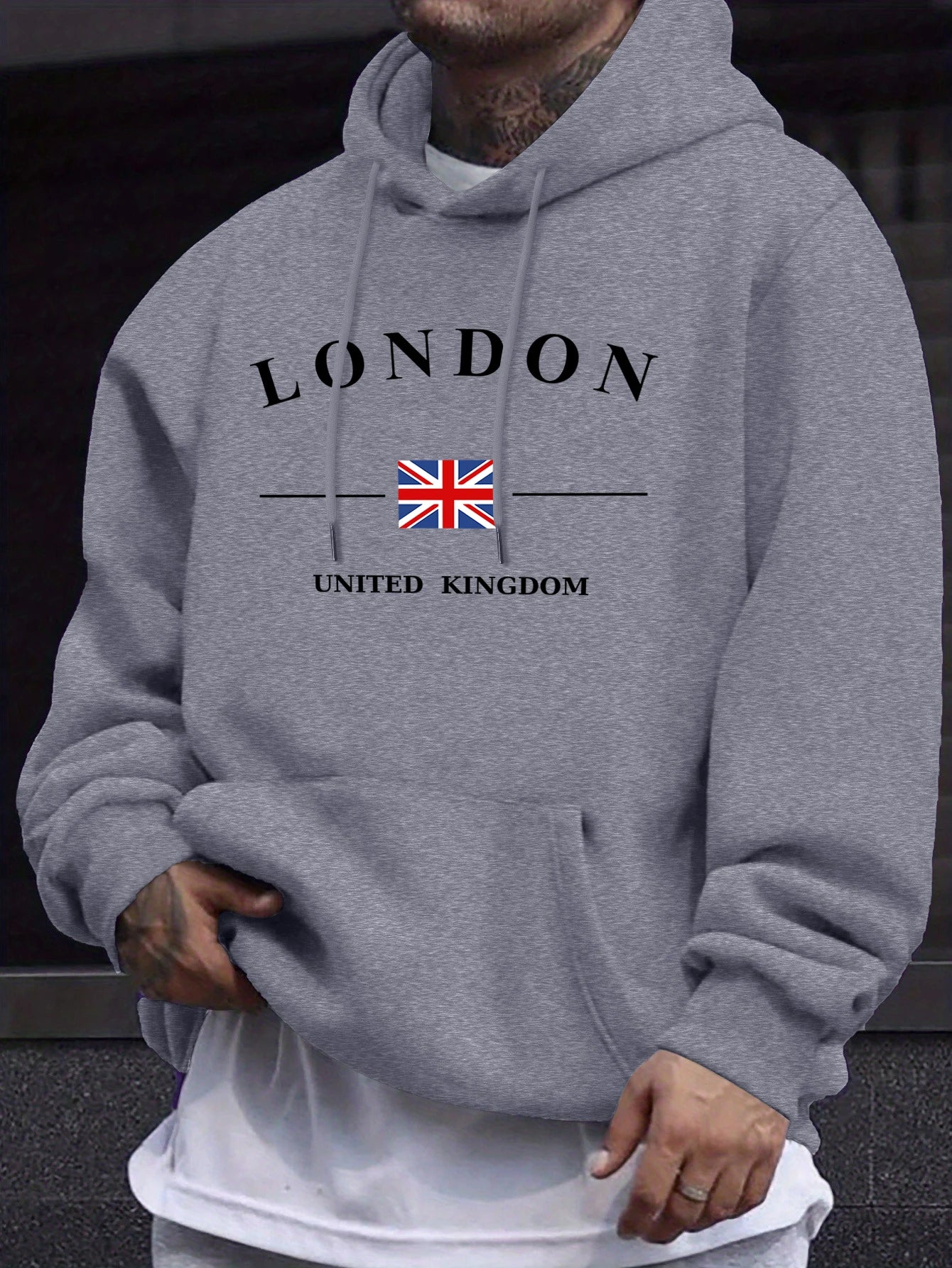 London Letter Flag Printed Crop Top