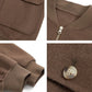 Winter Woolen Jacket for Men: Thick and Stylish Autumn Outerwear with Patch Pockets