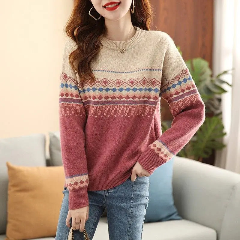 Cozy Comfort Oversized O Neck Sweater