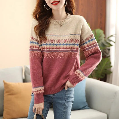 Cozy Comfort Oversized O Neck Sweater