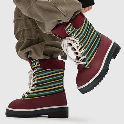 Womens Men Increased Strong Outsole Toe Boots