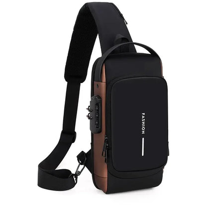 Chic Belted Leather Men Designer Business Handbags