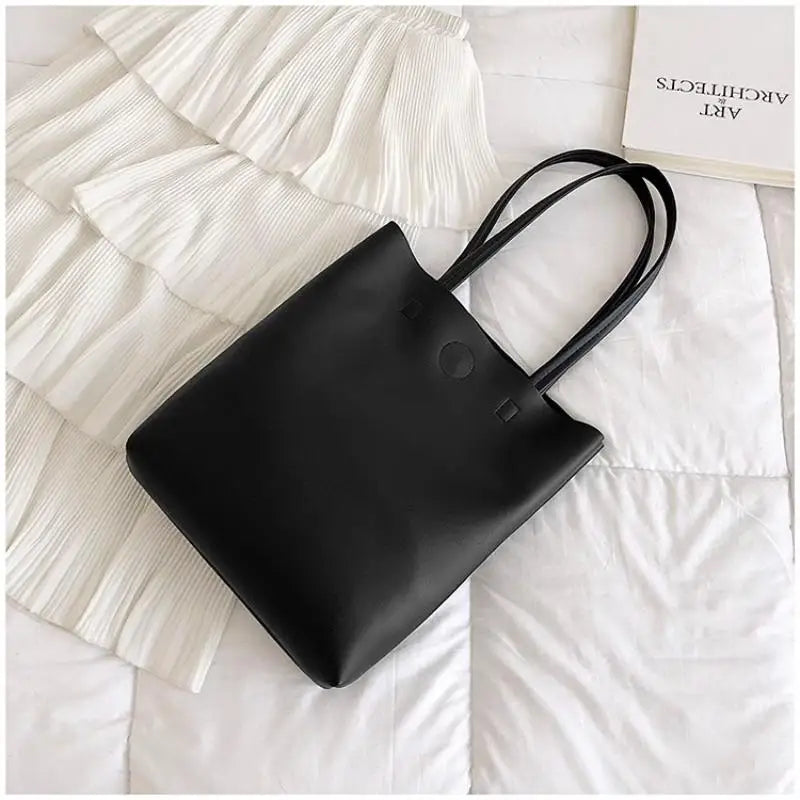 Large Capacity Chic Pu Leather Shoulder Tote For Women