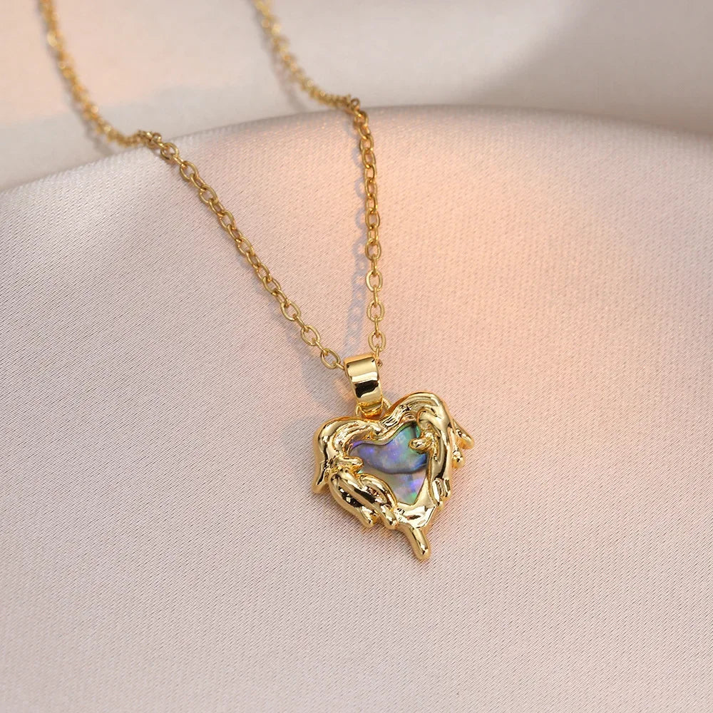Heart Shaped All Pearl Necklace