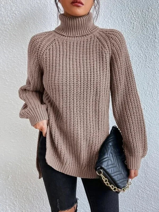 Turtleneck Femme Jumper Oversized Sweaters