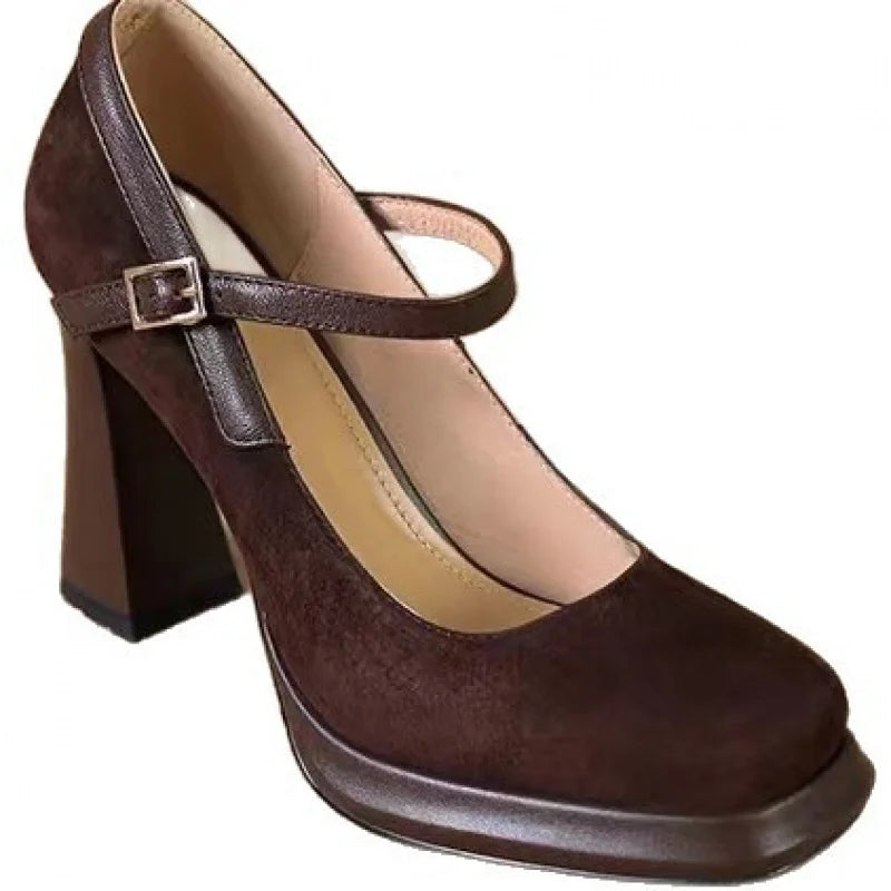 Retro Charm Mary Jane Heels – Chunky Platform Elegance