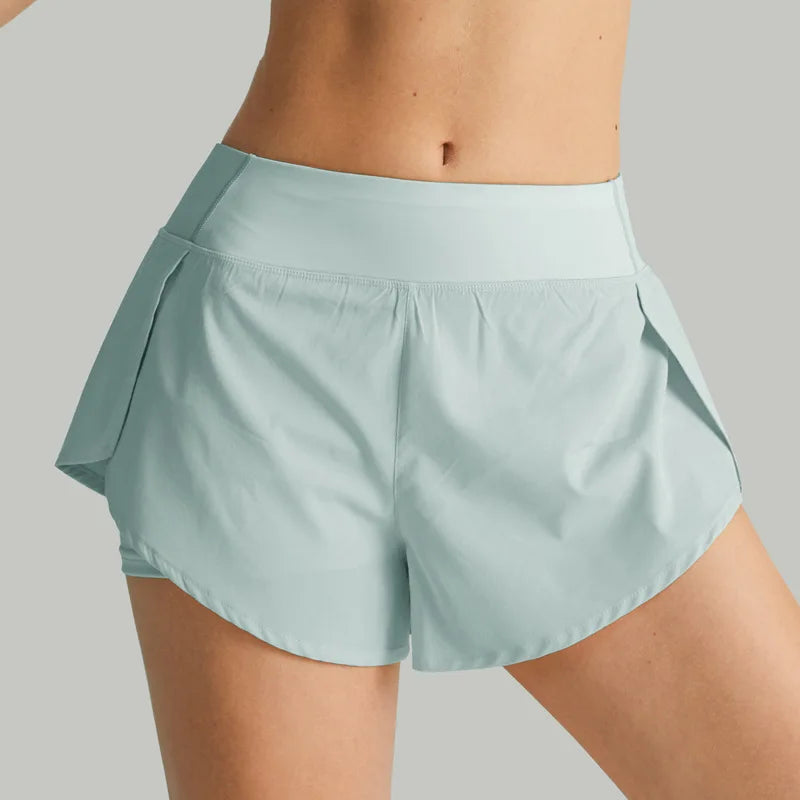Breathable Quick Dry Sweat Wicking Zipper Pocket Track Shorts