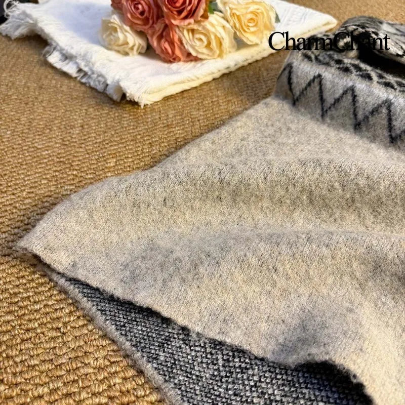 Soft Cashmere Knit Sweater Stylish O Neck Top