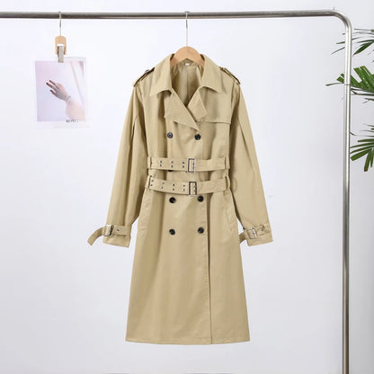 Oversize Long Single Breasted Womens Trench Coat