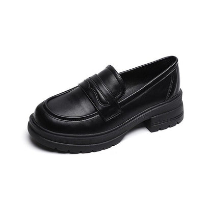 New Women's Soft Leather English Style Loafers Shoes