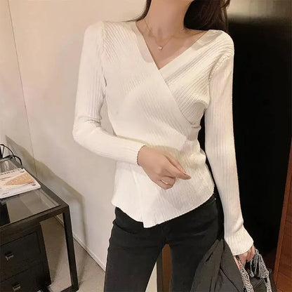 Womens V Neck Slim Fit Sweaters