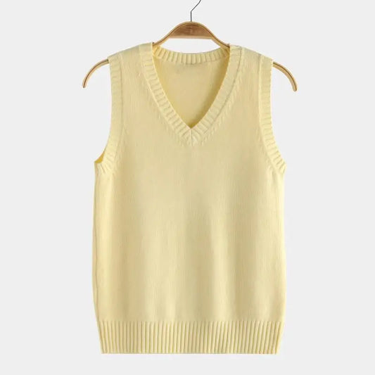 Sleeveless Deep V Neck Cool Womens Tank Sweater
