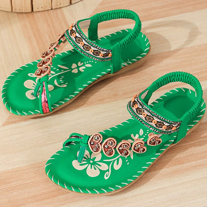 New Fashion Vintage Women Buckle Strap Flat Heel Sandals Summer Beach Travel Shoes Sandalia Feminina Chaussure Femme