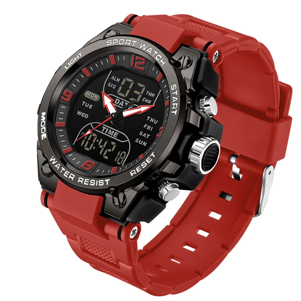 Mens 50m Waterproof Mascular Digital Analog Display Watches