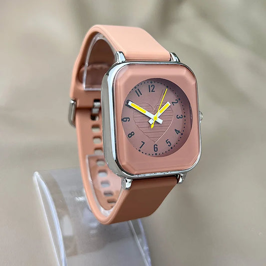 Minimalist Silicone Strap Quartz Watches Casual Sporty Style