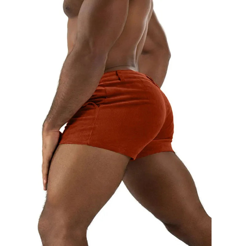 Super Soft Retro Line Plus Size Casual Shorts For Men