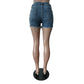 Beading Fashion Irregular Stretch Denim Short