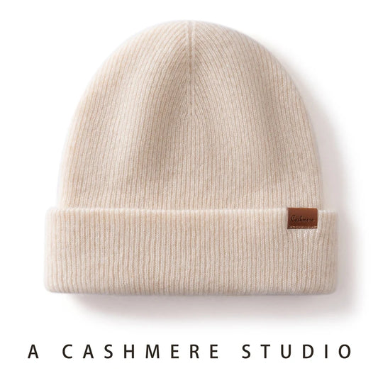 Womens Thick Knit Winter Hat Cozy Stylish Rainbow Lace Up Dome Cap Windproof Foldable