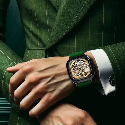 Mens Mechanical Dial Square Analog Watches