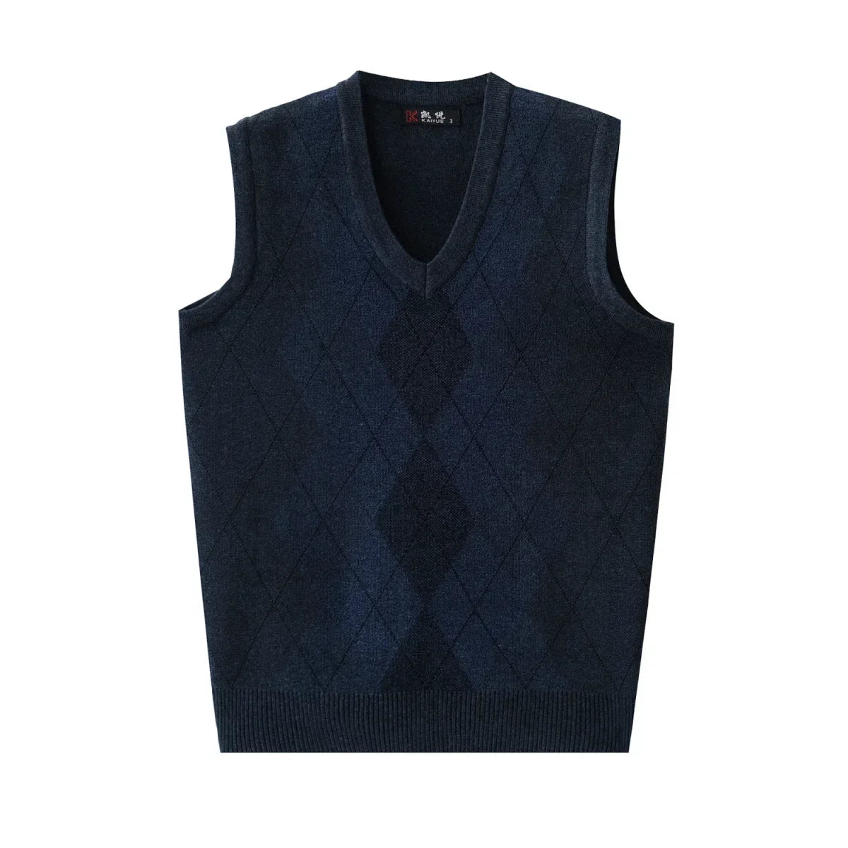 Argyle Basic Solid Color O Neck Long Sleeve Knitted Men S Sweaters